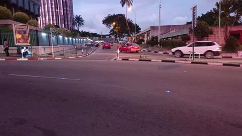 Urban traffic in Abidjan Stock Footage 319828703