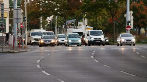 Urban Traffic at Dawn Stock Footage 165503608