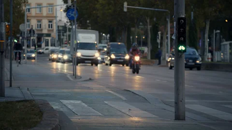 Urban Traffic at Dawn Stock Footage 165503853