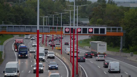 Urban Traffic Jam Stock Footage 165464881