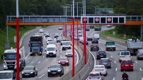 Urban Traffic Jam Stock Footage 165466871