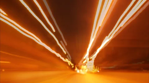 Urban Traffic Light Trails - Light trails from transport - time lapse Stock Footage 55170583