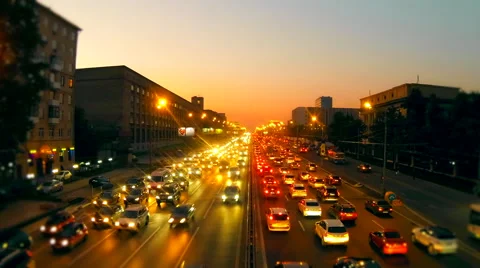 Urban traffic in Moscow Video stock 55212867