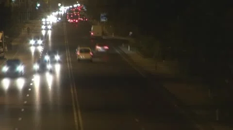 Urban traffic at night Video stock 12174171