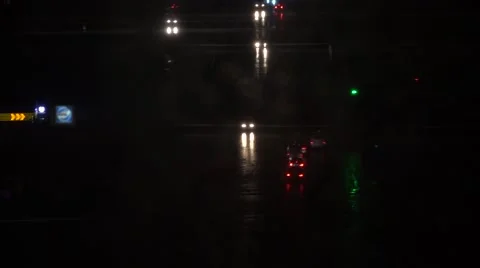 Urban traffic at night. Stock Footage 68679473