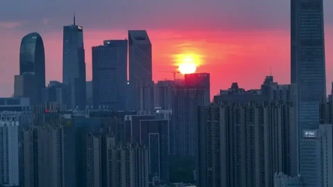 Urban traffic at sunset Stock Footage 247489233