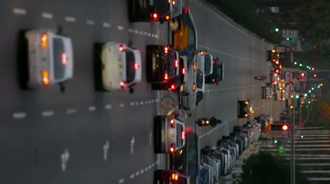 Urban traffic. Vertical format Stock Footage 68709438