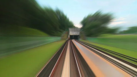 Urban train railways timelapse  Video stock 661547