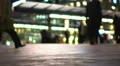 Urban tram arriving at station, passenger transportation service in megalopolis HD Footage
