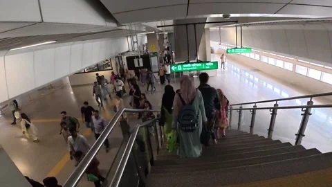 Urban Transportation Scene Inside Dhaka Metro Station Stock Footage 341860587