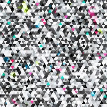 Urban triangle seamless pattern with grunge effect 스톡 일러스트