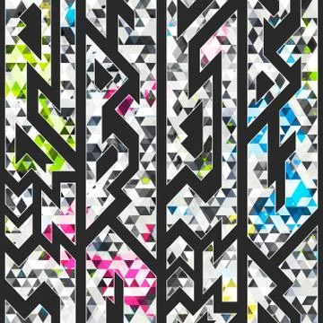 Urban triangle seamless pattern Stock Illustration