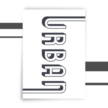 Urban typography print Stock Illustration
