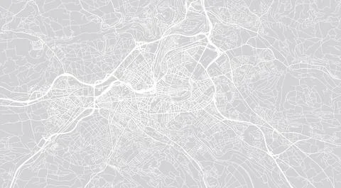 Urban vector city map of Bern, Switzerland, Europe Ilustração Stock