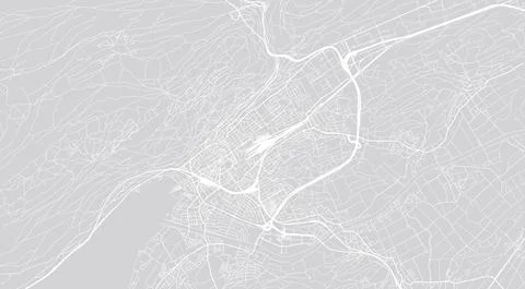 Urban vector city map of Biel and Bienne, Switzerland, Europe 스톡 일러스트