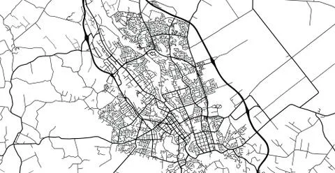 Urban vector city map of Hamilton, New Zealand 스톡 일러스트