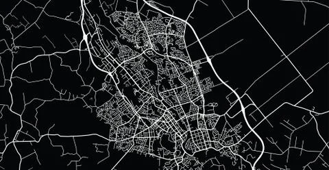 Urban vector city map of Hamilton, New Zealand Stock Illustration
