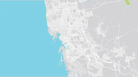 Urban vector city map of Jeddah, Saudi Arabia, Middle East 스톡 일러스트