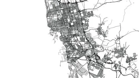 Urban vector city map of Jeddah, Saudi Arabia, Middle East 스톡 일러스트