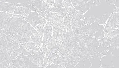 Urban vector city map of Jerusalem, Israel, middle east Ilustración de archivo