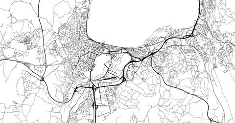Urban vector city map of Jokoping, Sweden, Europe Stock Illustration