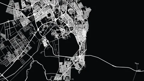 Urban vector city map of Khobar, Saudi Arabia, Middle East Stock Illustration