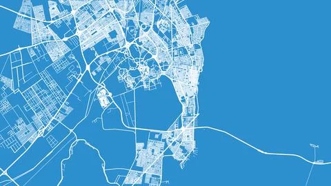 Urban vector city map of Khobar, Saudi Arabia, Middle East Stock Illustration