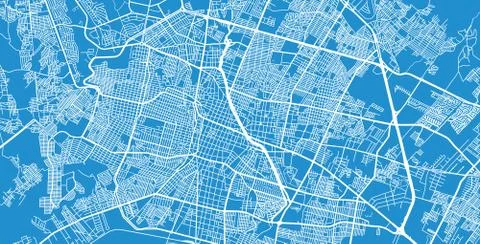 Urban vector city map of Leon, Mexico 스톡 일러스트
