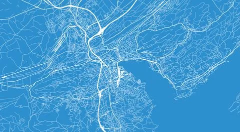 Urban vector city map of Lucerne, Switzerland, Europe 스톡 일러스트