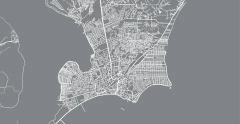 Urban vector city map of Maceio, Brazil Stock Illustration