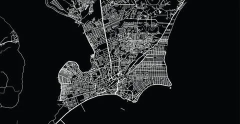 Urban vector city map of Maceio, Brazil Illustrazione stock