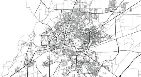 Urban vector city map of Multan, Pakistan, Asia 스톡 일러스트