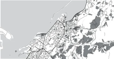 Urban vector city map of Nelson, New Zealand Stock Illustration
