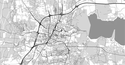 Urban vector city map of Orebro, Sweden, Europe Stock Illustration