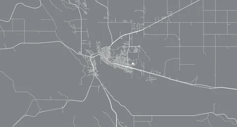 Urban vector city map of Pierre, USA. South Dakota state capital 스톡 일러스트