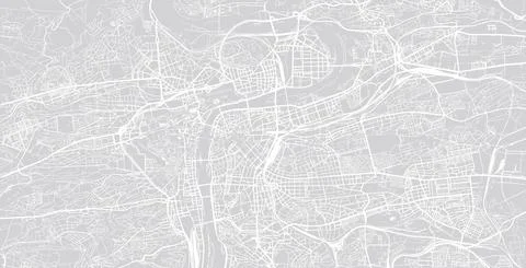 Urban vector city map of Prague, Czech Republic, Europe イラスト素材
