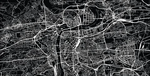 Urban vector city map of Prague, Czech Republic, Europe イラスト素材