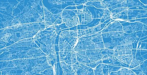 Urban vector city map of Prague, Czech Republic, Europe イラスト素材
