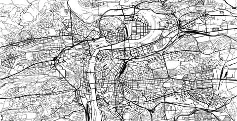 Urban vector city map of Prague, Czech Republic, Europe イラスト素材