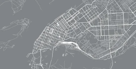 Urban vector city map of Samara, Russia 스톡 일러스트