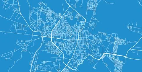 Urban vector city map of San Miguel, Mexico Stock Illustration