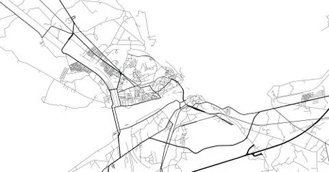 Urban vector city map of Sukkur, Pakistan, Asia Ilustração Stock