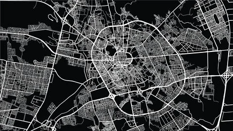 Urban vector city map of Sultanah, Saudi Arabia, Middle East Ilustração Stock