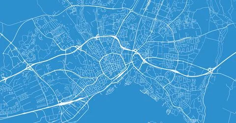 Urban vector city map of Vasteras, Sweden, Europe Illustrazione stock
