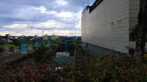 Urban view showcasing a building facade Stock Footage 304060241