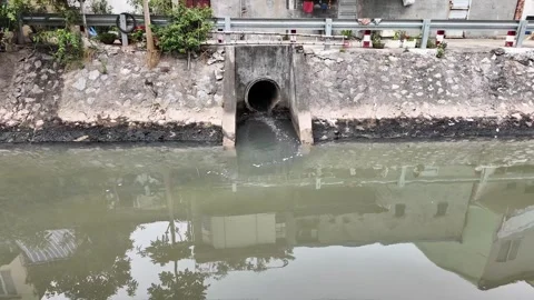 Urban Water Pollution, Sewer Discharge C... | Stock Video | Pond5