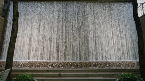 Urban Waterfall close, slow motion Stock Footage 108745236