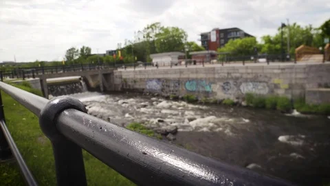 Urban Waterfall Stock Footage 79731483