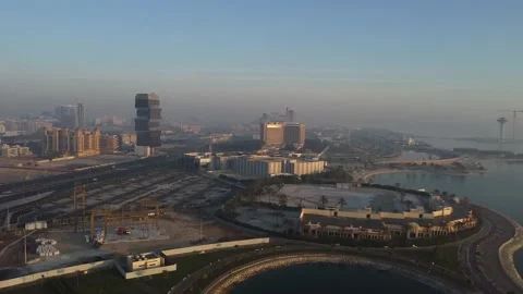 Urban Waterfront Development in Al Khobar Saudi Arabia Drone View Stock Footage 335545730