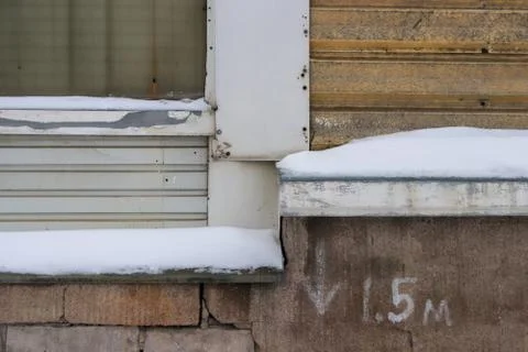 Urban winter wall background Stock Photos